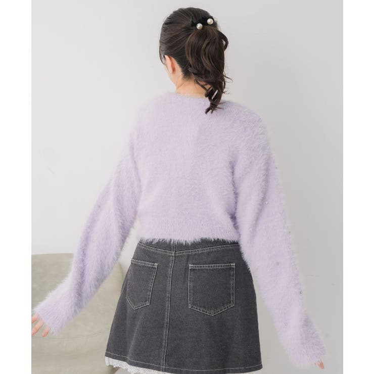 ビジュー付きシャギーカーデ | RETRO GIRL | 詳細画像21 