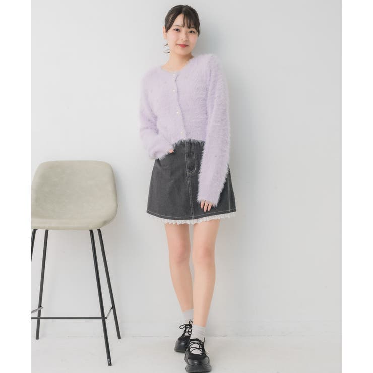 ビジュー付きシャギーカーデ | RETRO GIRL | 詳細画像22 