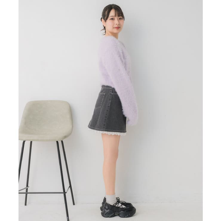 ビジュー付きシャギーカーデ | RETRO GIRL | 詳細画像23 