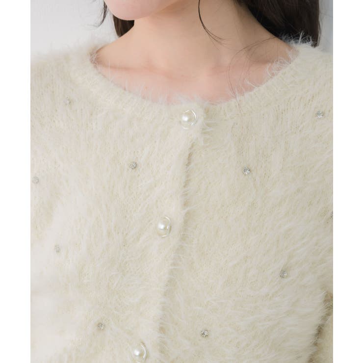 ビジュー付きシャギーカーデ | RETRO GIRL | 詳細画像33 