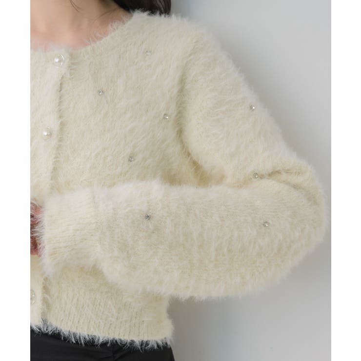 ビジュー付きシャギーカーデ | RETRO GIRL | 詳細画像35 