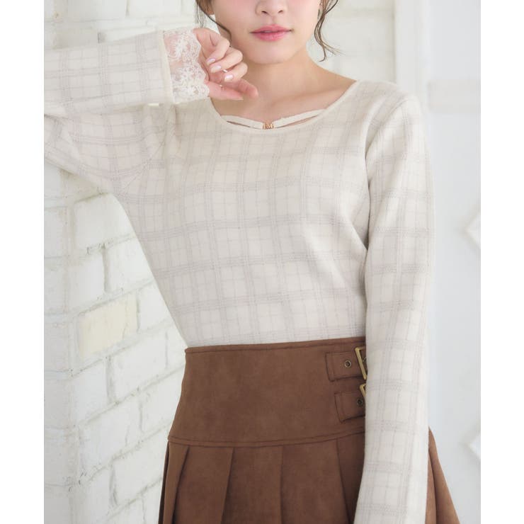 WHT4 | チェックジャガードNTPO | RETRO GIRL