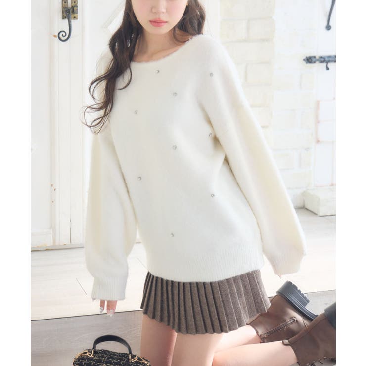 ビジュー付き起毛BIGNT | RETRO GIRL | 詳細画像1 