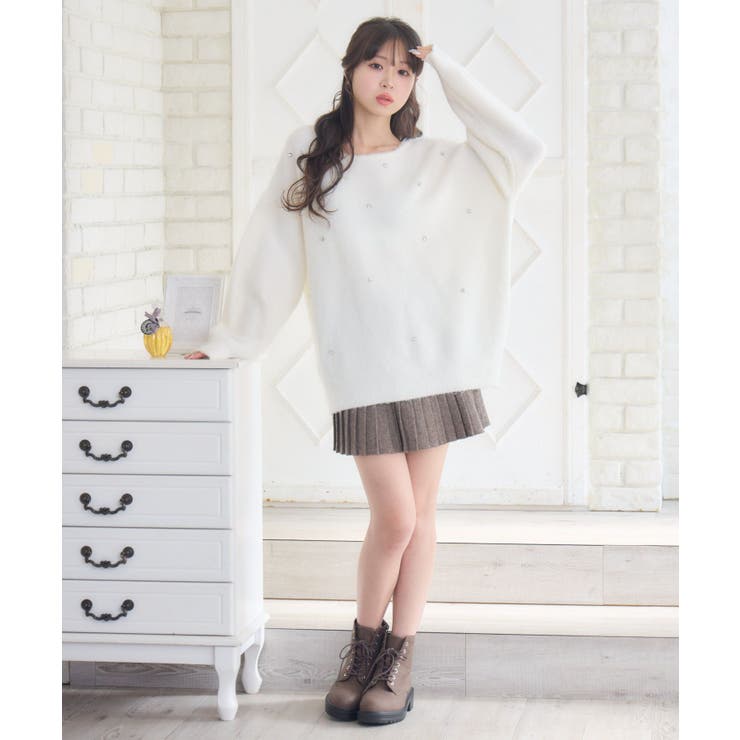 ビジュー付き起毛BIGNT | RETRO GIRL | 詳細画像4 