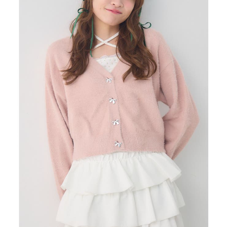 シャギーカーデ＆キャミSET | RETRO GIRL | 詳細画像1 