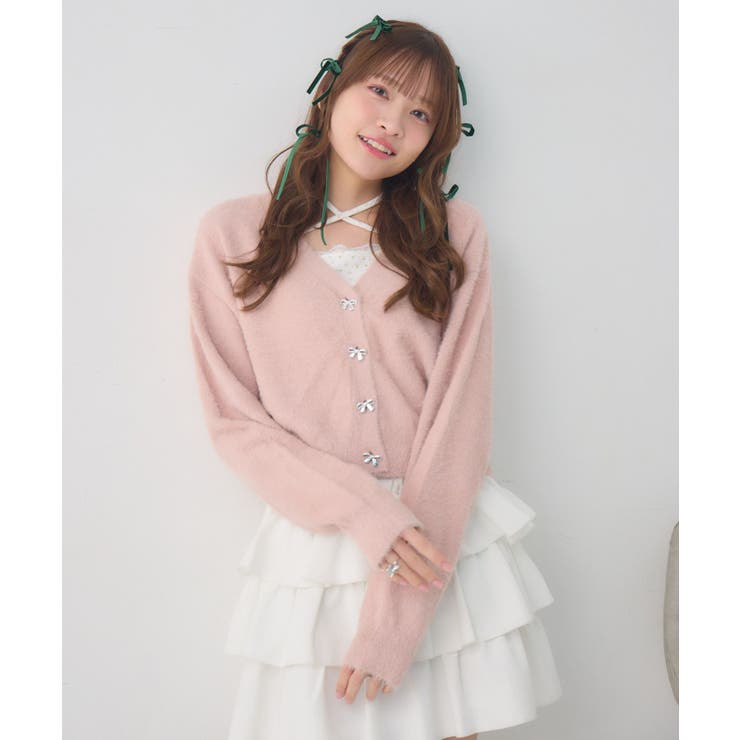 シャギーカーデ＆キャミSET | RETRO GIRL | 詳細画像10 