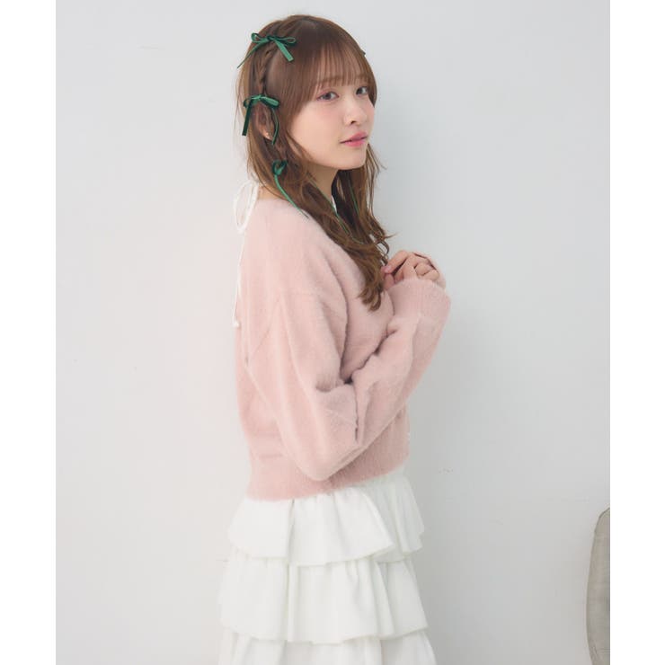 シャギーカーデ＆キャミSET | RETRO GIRL | 詳細画像11 