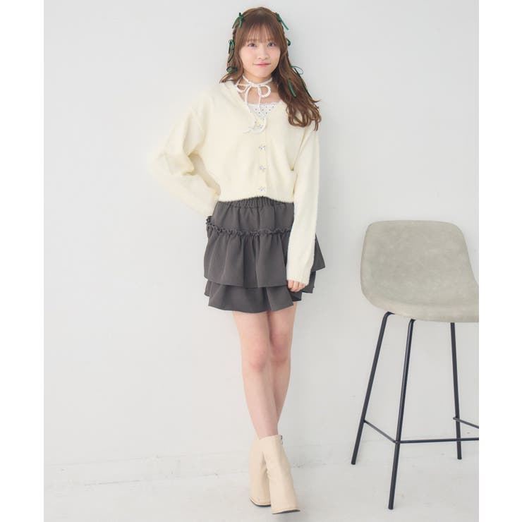 シャギーカーデ＆キャミSET | RETRO GIRL | 詳細画像14 