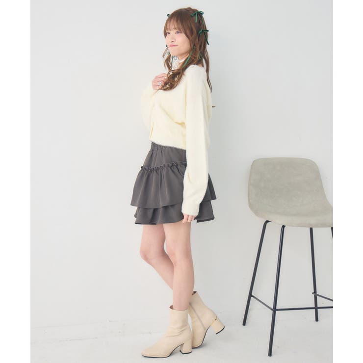 シャギーカーデ＆キャミSET | RETRO GIRL | 詳細画像17 