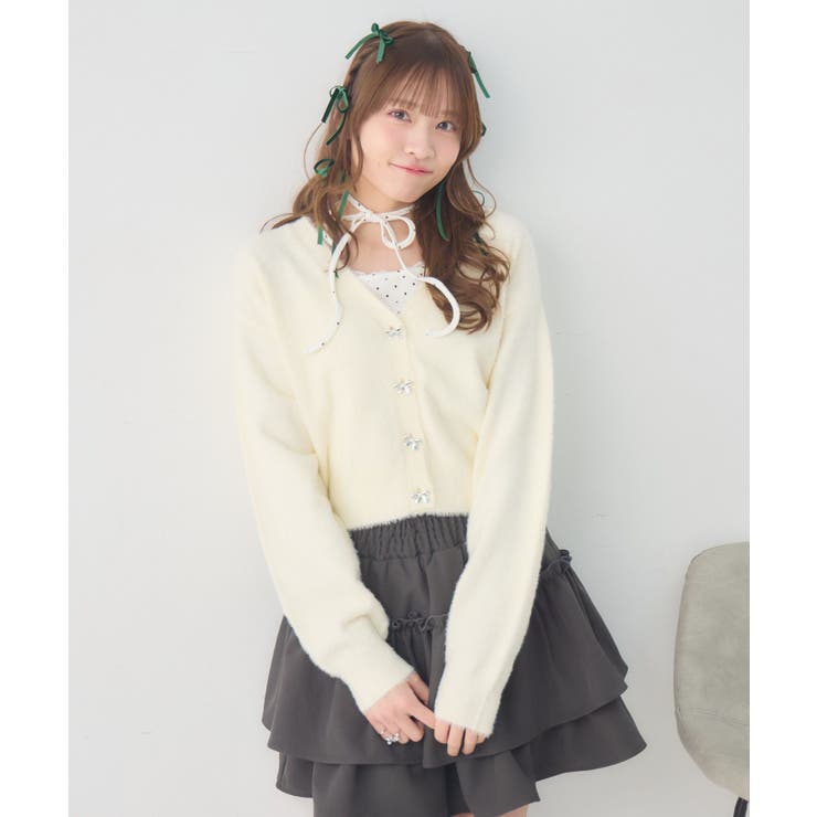 シャギーカーデ＆キャミSET | RETRO GIRL | 詳細画像18 