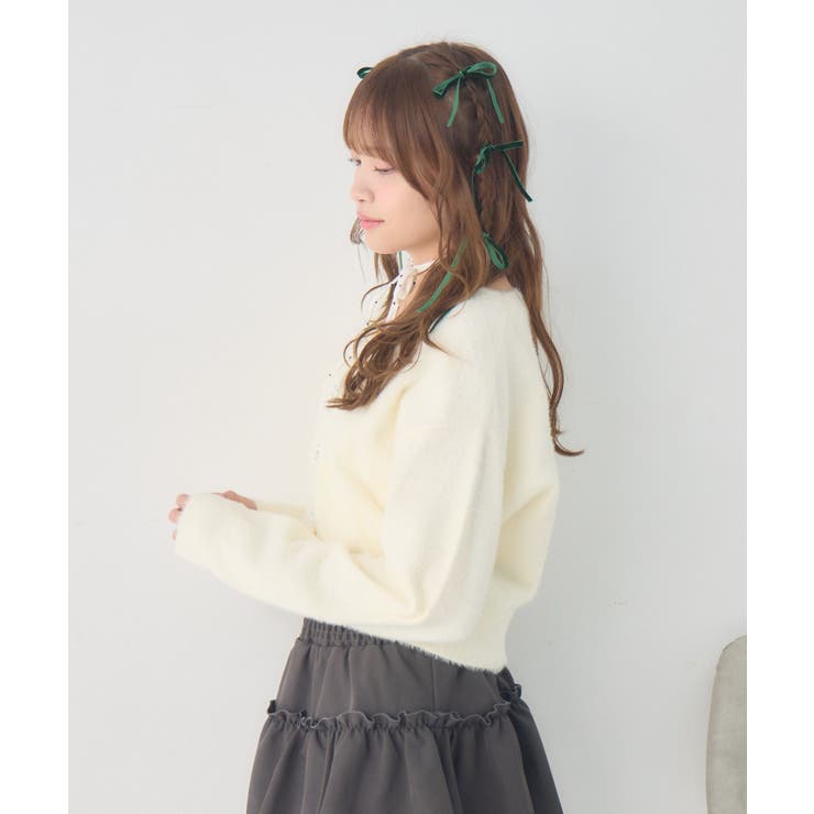 シャギーカーデ＆キャミSET | RETRO GIRL | 詳細画像21 