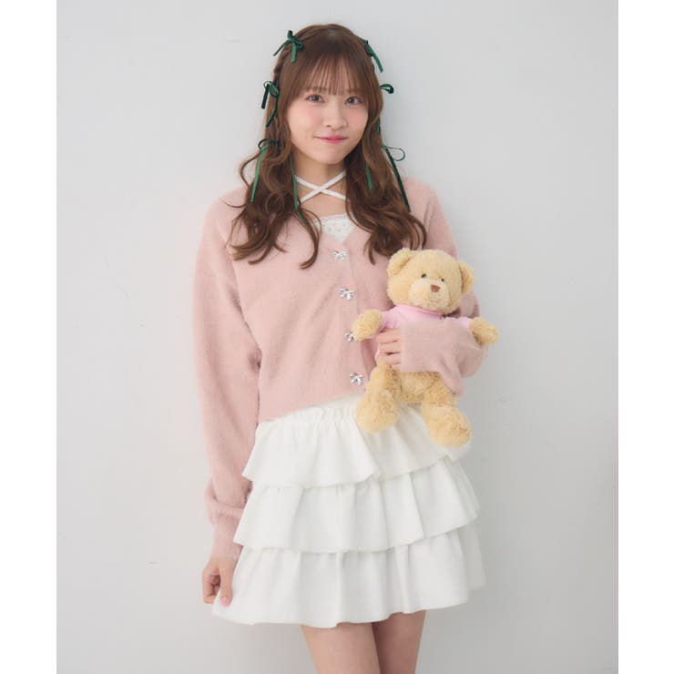 シャギーカーデ＆キャミSET | RETRO GIRL | 詳細画像3 