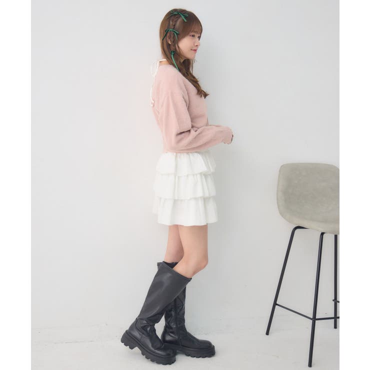 シャギーカーデ＆キャミSET | RETRO GIRL | 詳細画像5 