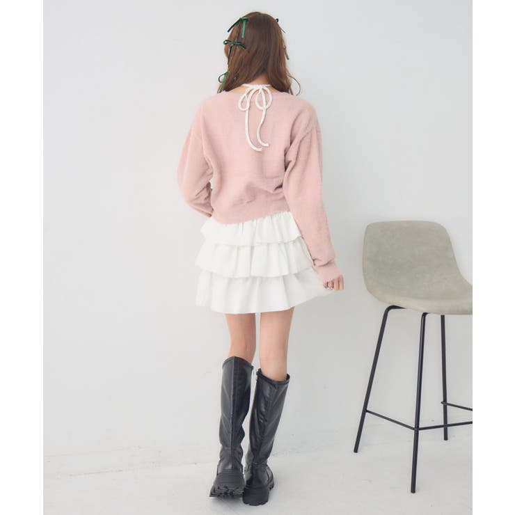 シャギーカーデ＆キャミSET | RETRO GIRL | 詳細画像6 