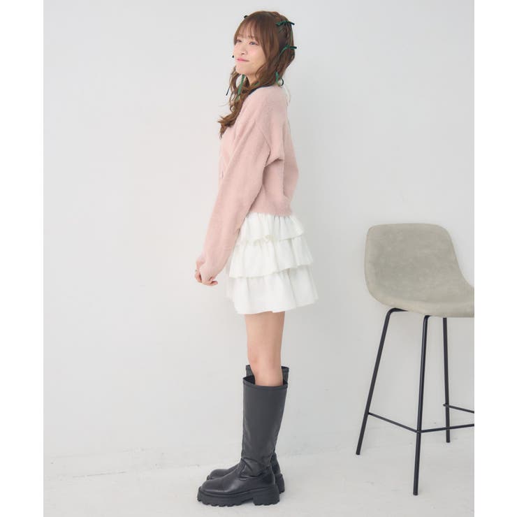 シャギーカーデ＆キャミSET | RETRO GIRL | 詳細画像8 