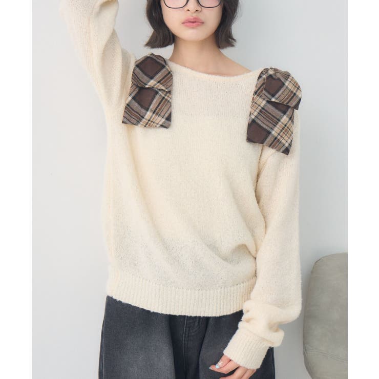 WHT4 | ポコポコ肩リボンNTPO | RETRO GIRL