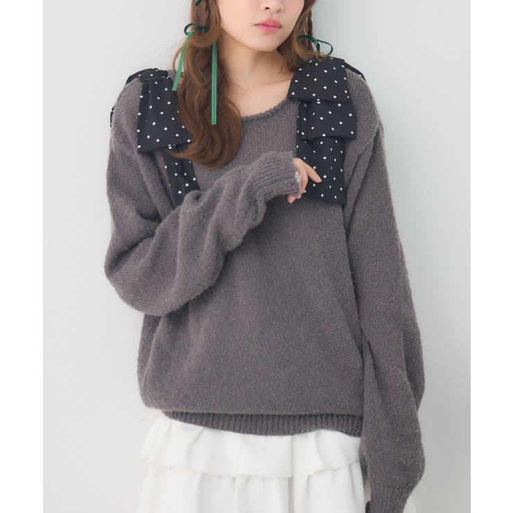 GRY2 | ポコポコ肩リボンNTPO | RETRO GIRL