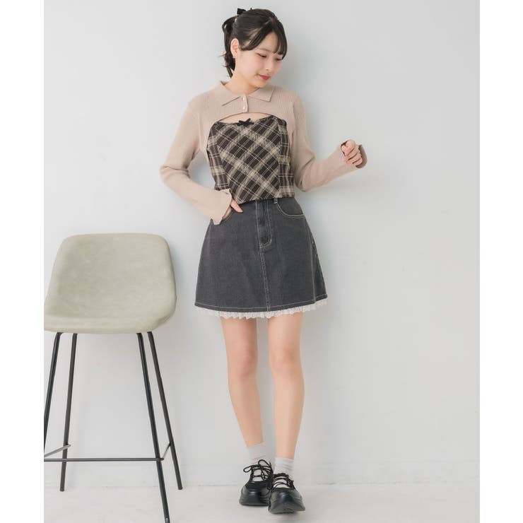 チェックキャミドッキングNT | RETRO GIRL | 詳細画像18 