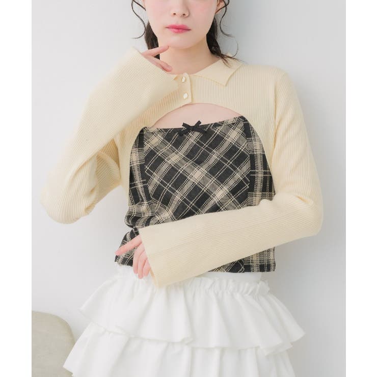 WHT4 | チェックキャミドッキングNT | RETRO GIRL