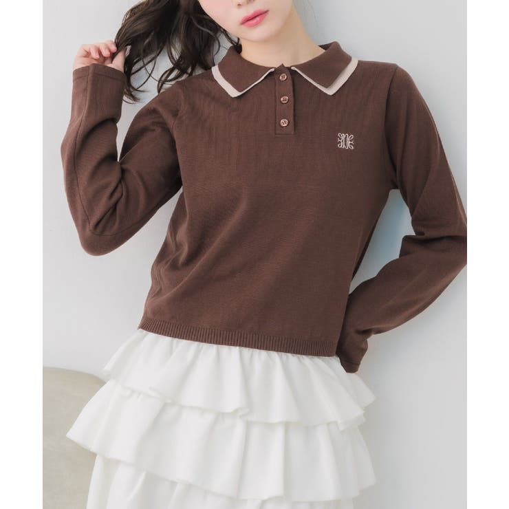 BRN0 | 2枚襟ポロNTPO | RETRO GIRL