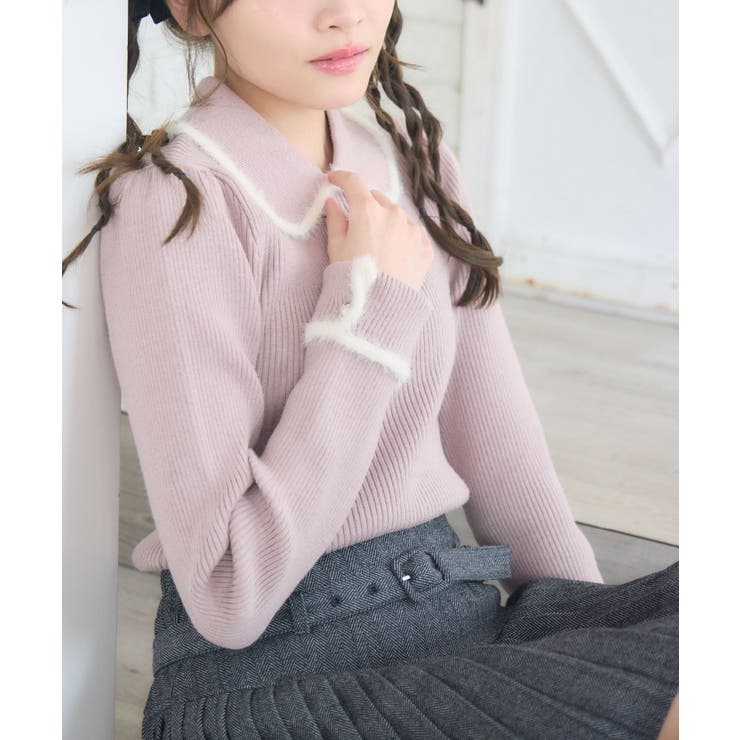 PNK0 | シャギー付き襟NTPO | RETRO GIRL