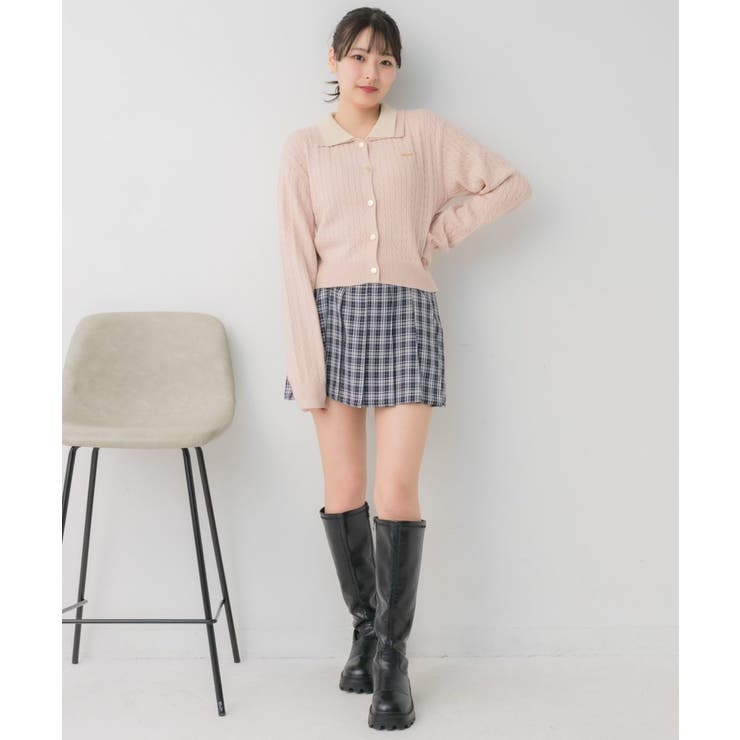 2枚襟ケーブルカーデ | RETRO GIRL | 詳細画像18 