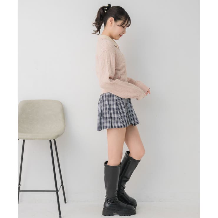 2枚襟ケーブルカーデ | RETRO GIRL | 詳細画像19 