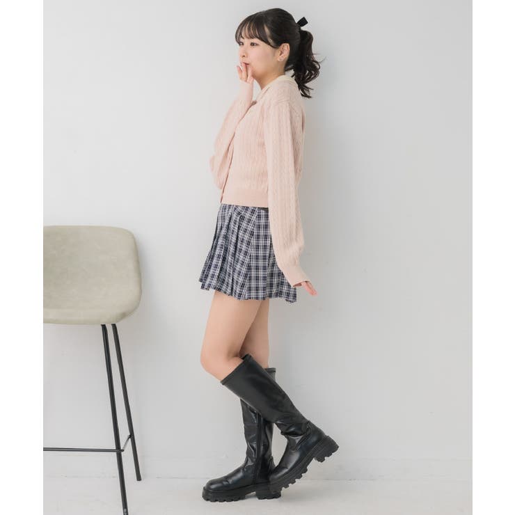 2枚襟ケーブルカーデ | RETRO GIRL | 詳細画像20 