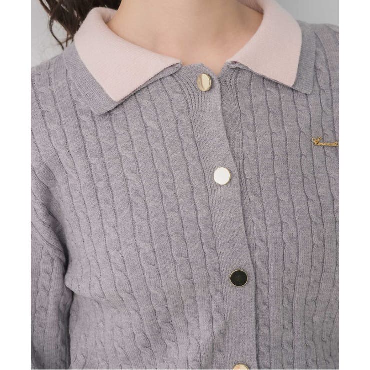 2枚襟ケーブルカーデ | RETRO GIRL | 詳細画像26 