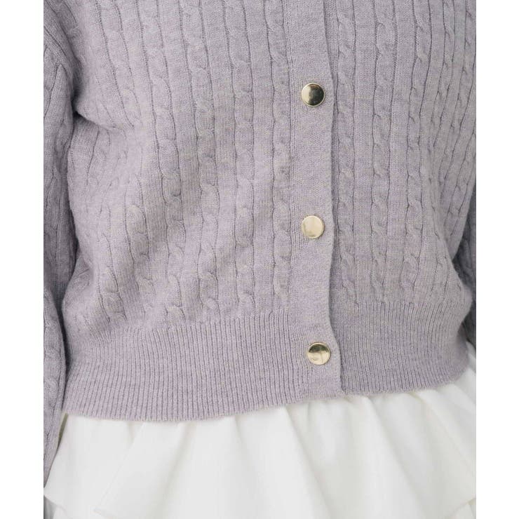 2枚襟ケーブルカーデ | RETRO GIRL | 詳細画像30 