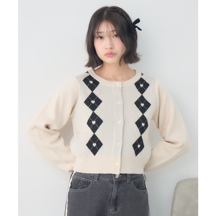 ハートアーガイルNTカーデ | RETRO GIRL | 詳細画像16 