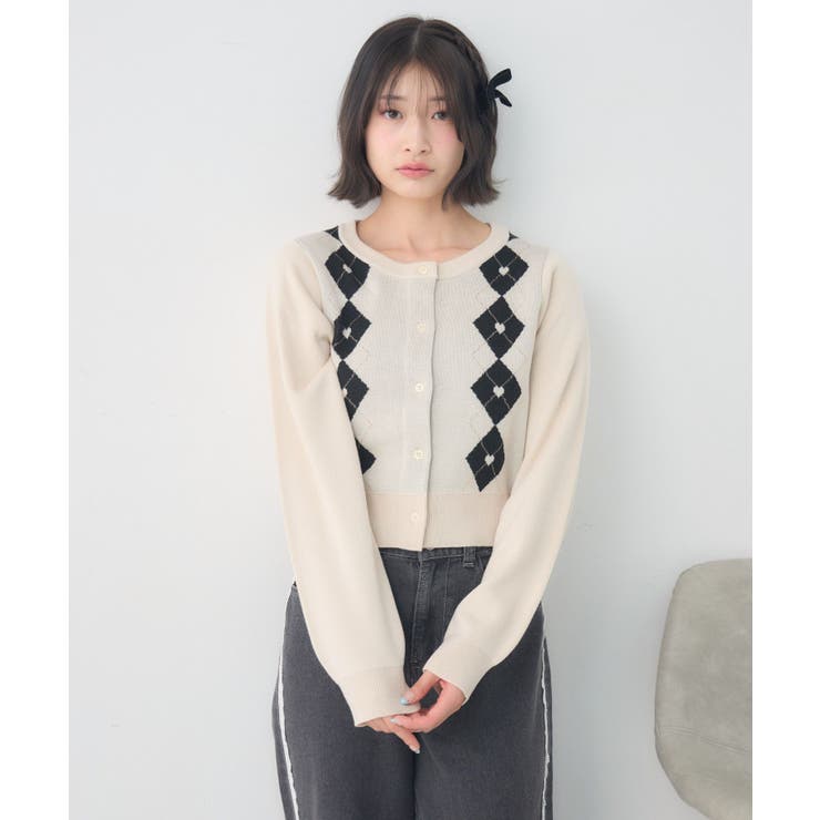 ハートアーガイルNTカーデ | RETRO GIRL | 詳細画像17 