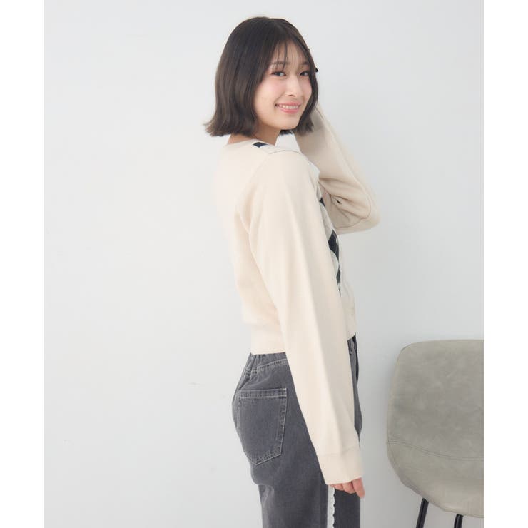 ハートアーガイルNTカーデ | RETRO GIRL | 詳細画像18 