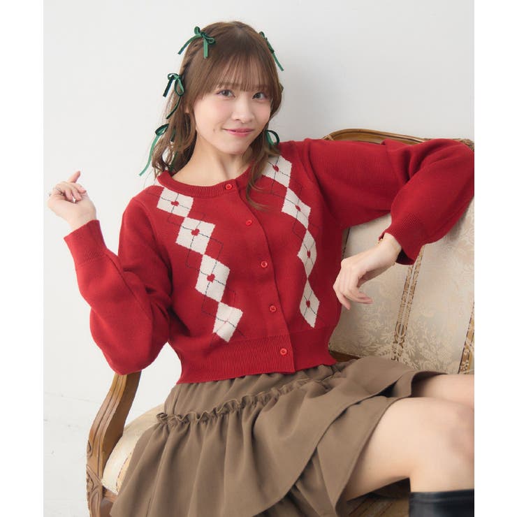 ハートアーガイルNTカーデ | RETRO GIRL | 詳細画像2 