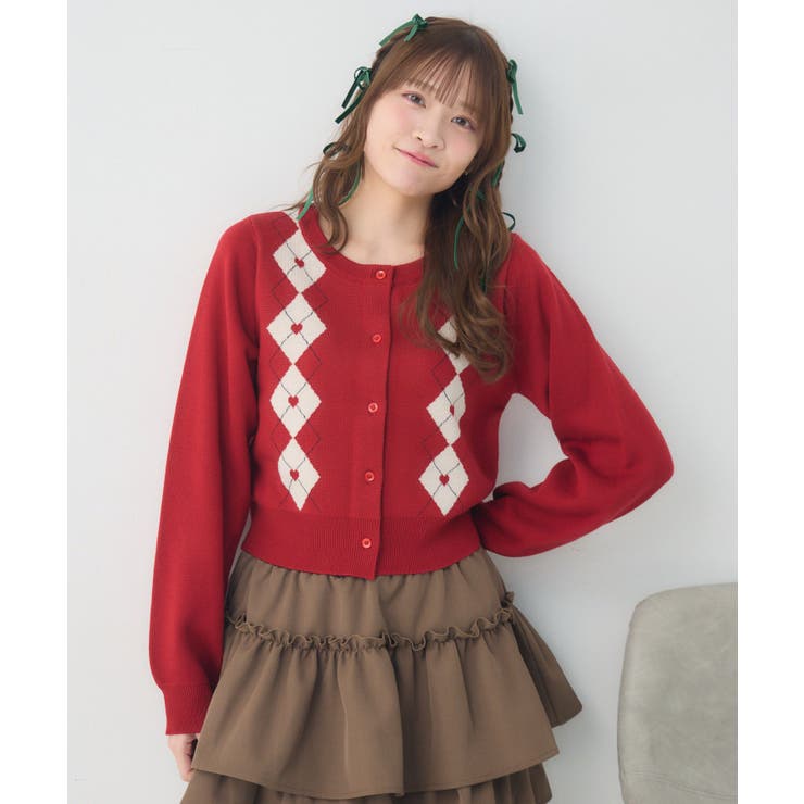 ハートアーガイルNTカーデ | RETRO GIRL | 詳細画像7 