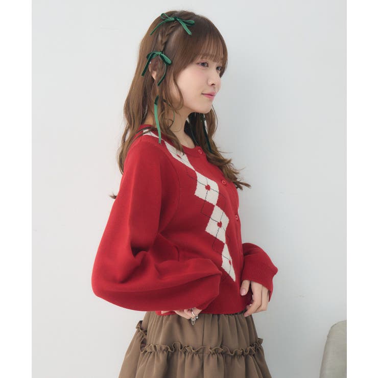 ハートアーガイルNTカーデ | RETRO GIRL | 詳細画像8 