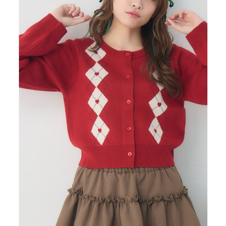 RED0 | ハートアーガイルNTカーデ | RETRO GIRL