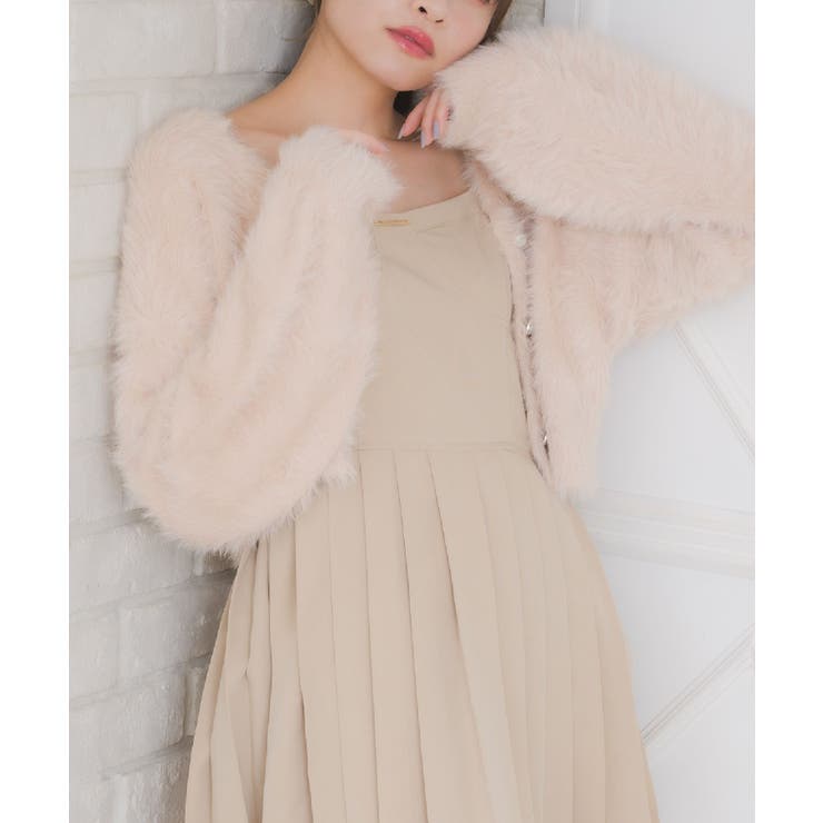 PNK0 | キラキラシャギーカーデ | RETRO GIRL