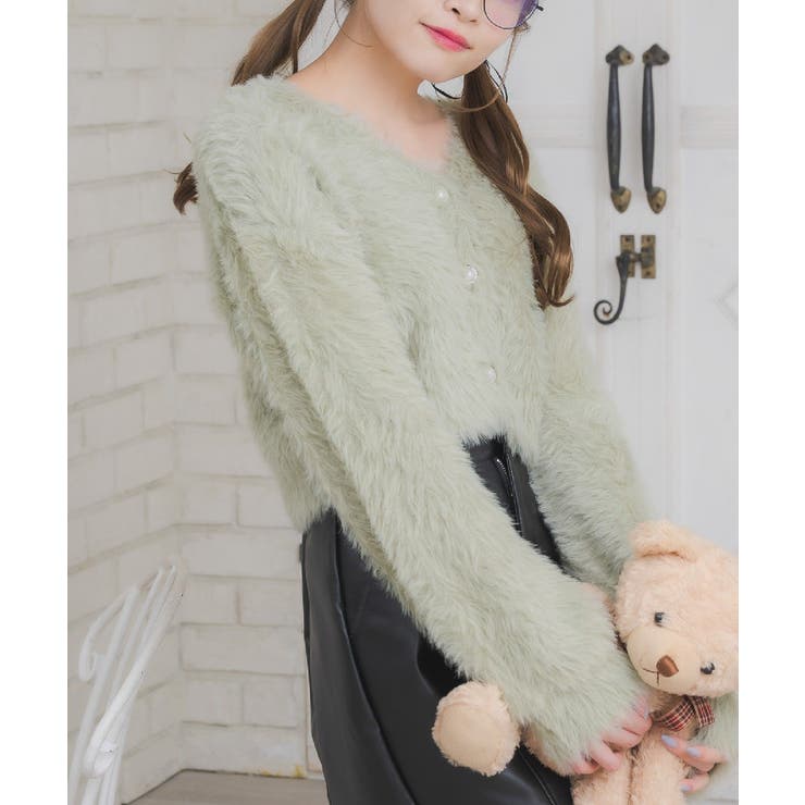 GRN0 | キラキラシャギーカーデ | RETRO GIRL