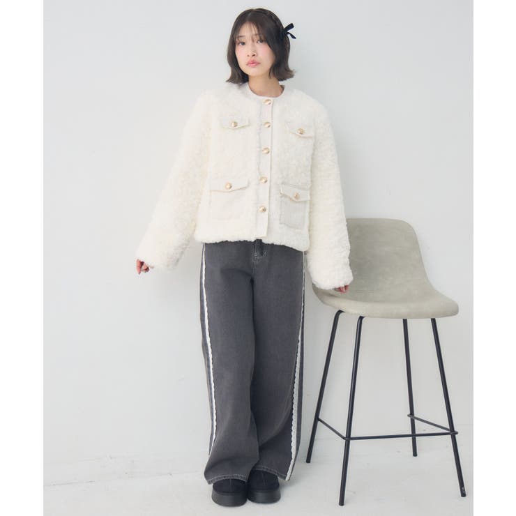 ツイードポケットFファーJK | RETRO GIRL | 詳細画像13 