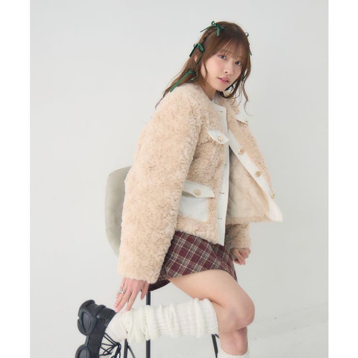 ツイードポケットFファーJK | RETRO GIRL | 詳細画像2 