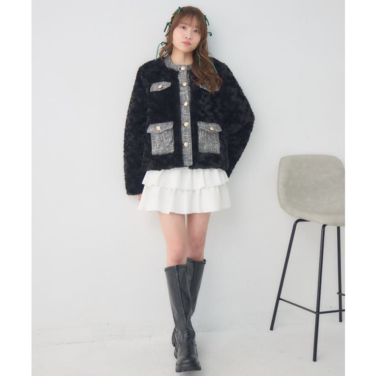 ツイードポケットFファーJK | RETRO GIRL | 詳細画像22 