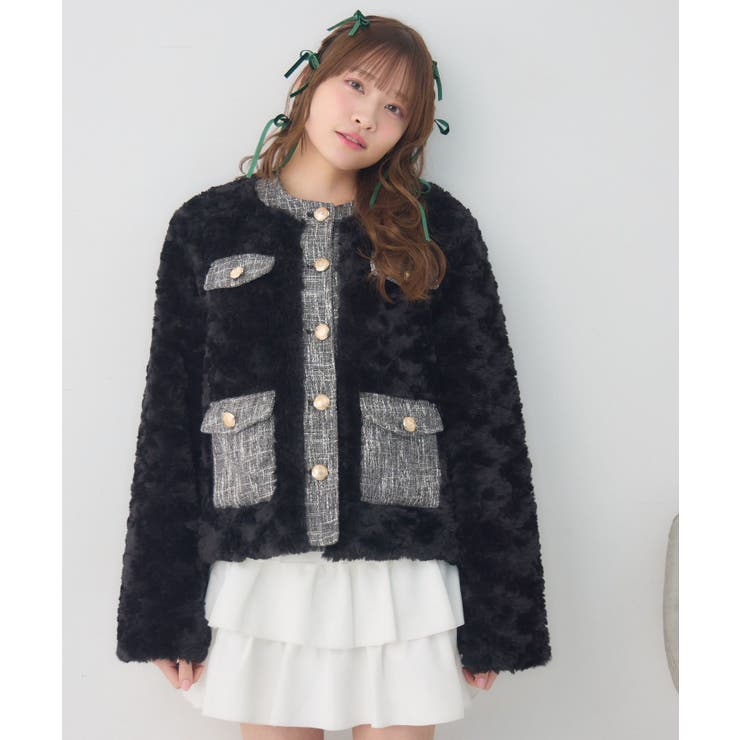 ツイードポケットFファーJK | RETRO GIRL | 詳細画像26 