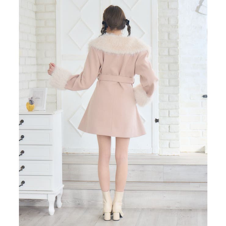 2wayファー襟付リボンコート | RETRO GIRL | 詳細画像23 