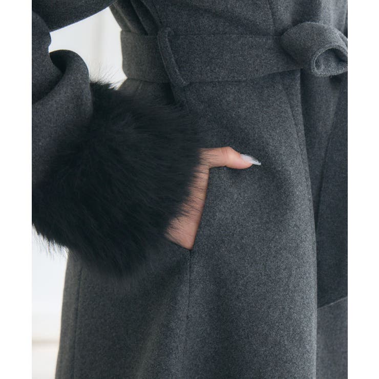 2wayファー襟付リボンコート | RETRO GIRL | 詳細画像35 