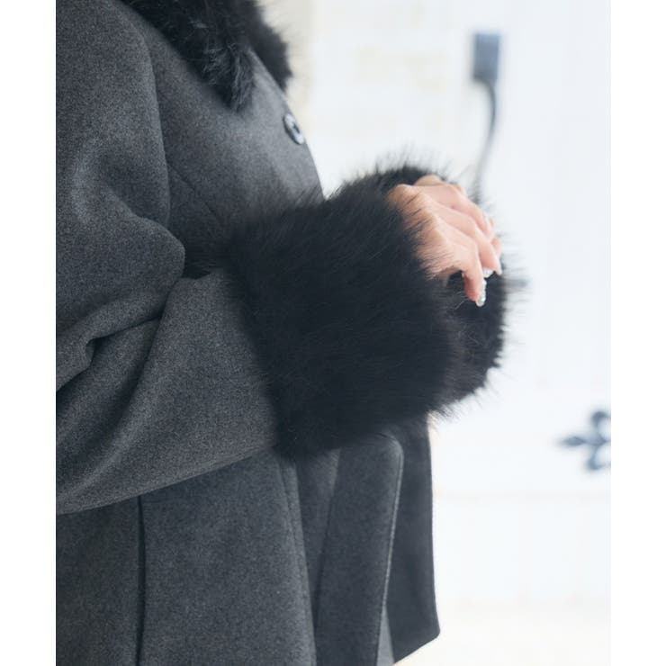 2wayファー襟付リボンコート | RETRO GIRL | 詳細画像36 