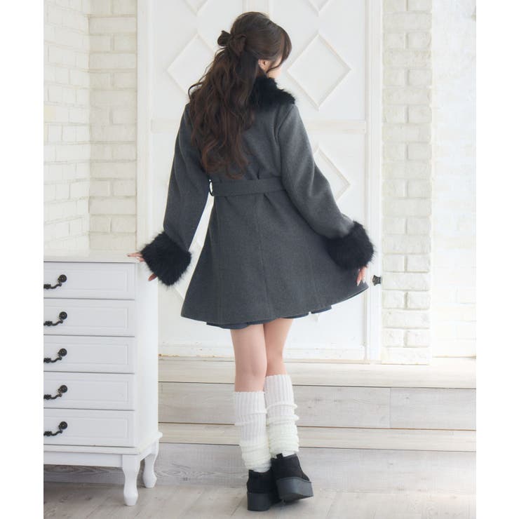 2wayファー襟付リボンコート | RETRO GIRL | 詳細画像7 