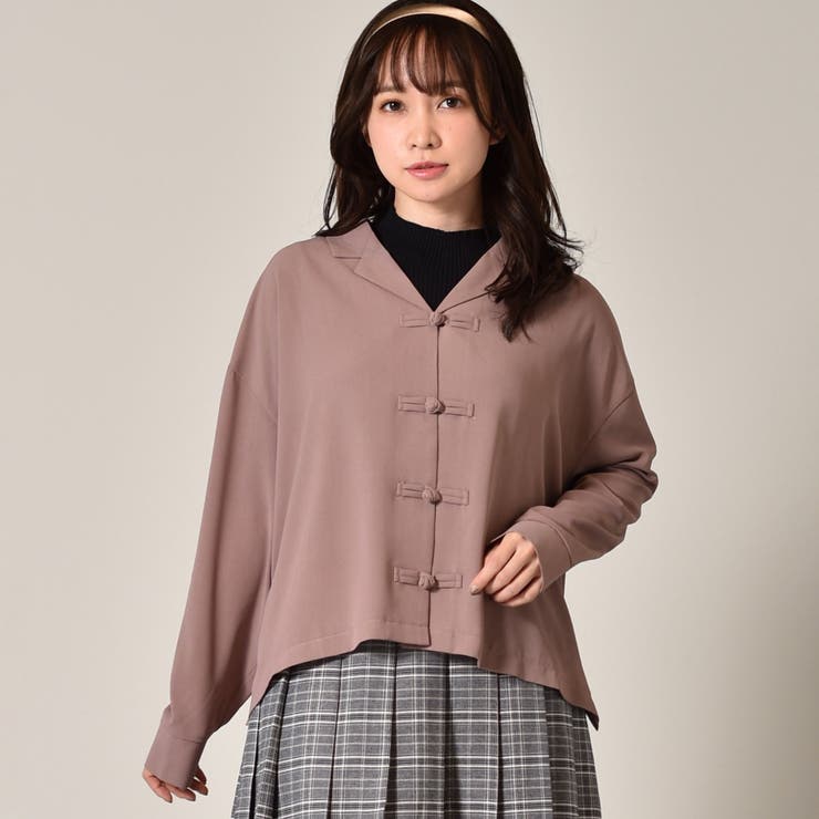 ◇Emsexcite◇ チャイナ釦開襟SH[品番：RTGW0002351]｜RETRO