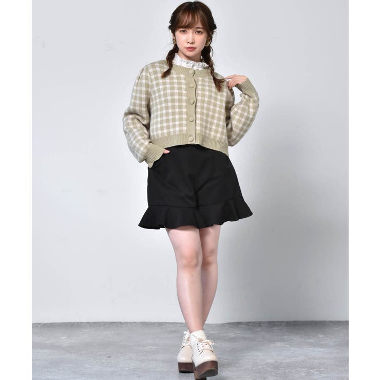 Simple Retro エレガンス モノカラー ショート 上品 スカート Simple Retro エレガンス モノカラー ショート 上品 スカート