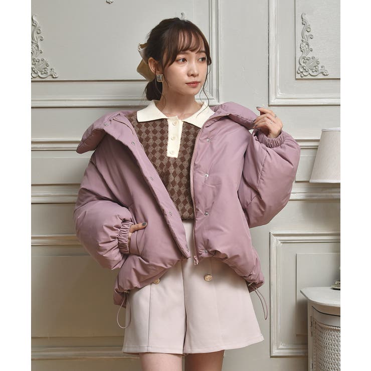 スタンドカラー中綿ブルゾン[品番：RTGW0006200]｜RETRO GIRL（レトロ